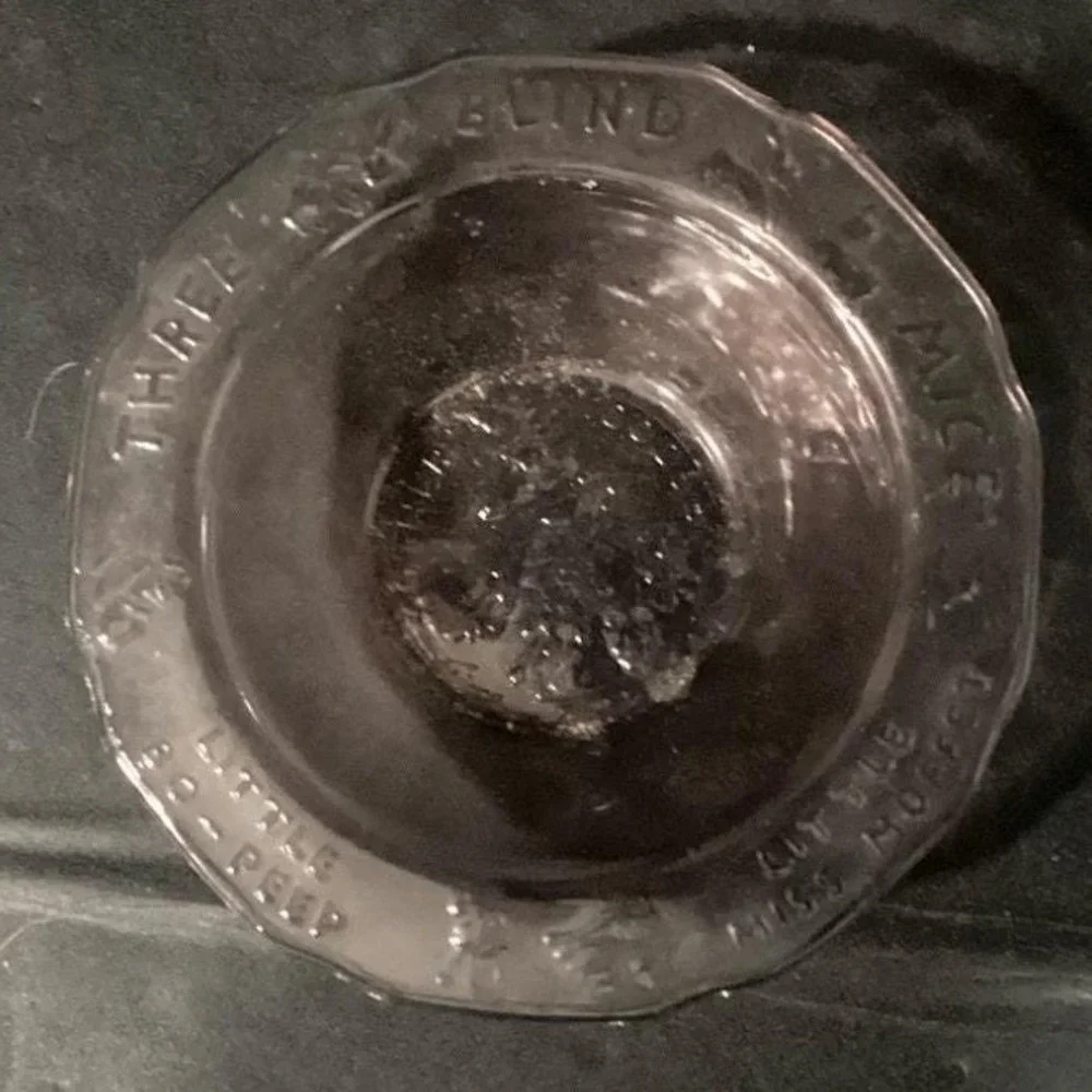 Indiana Glass Tiara Pink Mother Goose Nursery‎ Rhyme Child's Bowl, Replacement